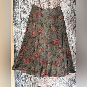 Koret Petites A-Line Skirt with Floral Print